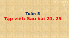 Giáo án Powerpoint Tập viết sau bài 24, 25 Tiếng việt lớp 1 Cánh diều