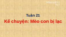 Giáo án Powerpoint Bài 110: Kể chuyện Mèo con bị lạc Tiếng việt lớp 1 Cánh diều