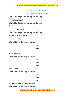 Bộ Trắc nghiệm Tiếng Anh 6 English Discovery (cả năm) có đáp án