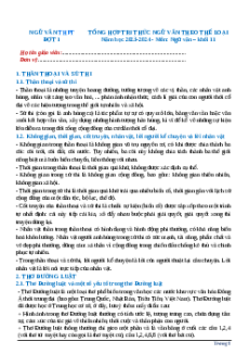 Tổng hợp tri thức Văn 11 theo thể loại