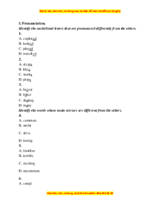 Đề thi cuối kì 1 Tiếng Anh 7 Friends plus (Đề 2 kèm file nghe)