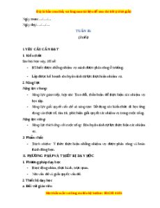 Giáo án Tuần 15 HĐTN lớp 4 Kết nối tri thức