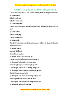Trắc nghiệm Bài 4 Địa lí 6 Kết nối tri thức: Kí hiệu và bảng chú giải bản đồ. Tìm đường đi trên bản đồ