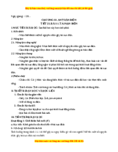 Giáo án Bài 11 Công nghệ 8 Kết nối tri thức: Tai nạn điện