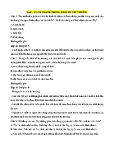 Bộ trắc nghiệm Kinh tế pháp luật 11 Cánh diều có đáp án