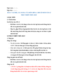 Giáo án Giáo dục thể chất 11 Kết nối tri thức (năng lực số)