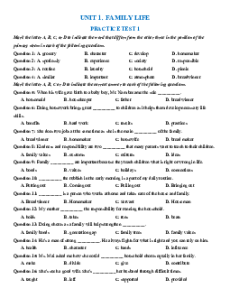 Practice test Tiếng Anh 10 Global success (cả năm) có lời giải