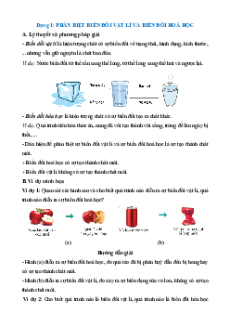 Các dạng bài tập Hóa học 8 (có lời giải)