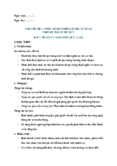 Giáo án Chuyên đề Tin học 11 Kết nối tri thức