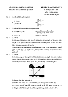 Bộ 30 đề thi giữa kì 1 Toán 9 Hà Nội có đáp án