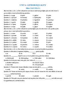 Practice test Tiếng Anh 10 Global success Học kì 2