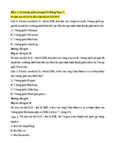Trắc nghiệm Lịch Sử 7 có đúng sai (sách mới)
