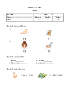 Bộ 15 đề thi cuối kì 2 Tiếng Anh lớp 1 Global success có đáp án