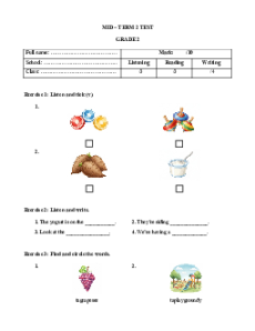 5 Đề kiểm tra Giữa kì 2 Tiếng Anh lớp 2 Global Success (có file nghe)