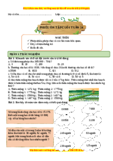 Bài tập cuối tuần Toán lớp 4 Tuần 24 Kết nối tri thức