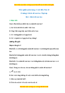 Trắc nghiệm Mệnh đề toán học Toán 10 Cánh diều