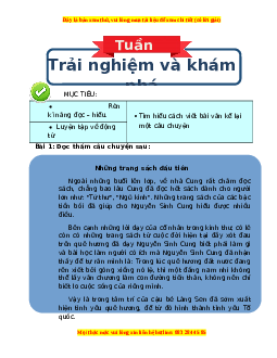 Bài tập cuối tuần Tiếng việt 4 Tuần 6 Kết nối tri thức (có lời giải)