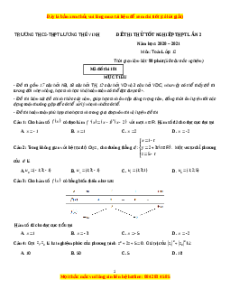 Đề thi thử Toán trường Lương Thế Vinh năm 2021