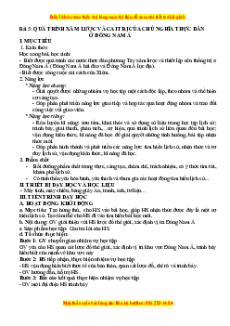 Giáo án Bài 5 Lịch sử 11 Cánh diều (2024): Quá trình xâm lược và cai trị của chủ nghĩa thực dân ở Đông Nam Á