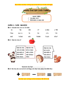 Bài tập cuối tuần Toán 4 Tuần 2 Kết nối tri thức (có lời giải)