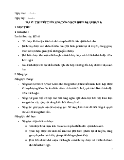 Giáo án Bài 17 Sinh học 12 Cánh diều: Thuyết tiến hóa tổng hợp hiện đại (Phần 1)