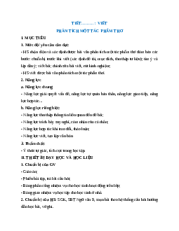 Giáo án Phân tích một tác phẩm thơ Ngữ Văn 9 Cánh diều