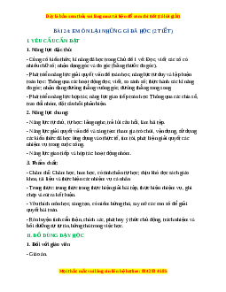 Giáo án Em ôn lại những gì đã học Toán lớp 4 Cánh diều