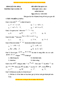 Đề thi cuối kì 1 Toán 8 Kết nối tri thức Trường THCS Giảng Võ-Quận Ba Đình-Hà Nội