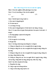 Trắc nghiệm Bài 2: Đặc trưng cơ bản của sản xuất lâm nghiệp Công nghệ 12 Lâm nghiệp-Thủy sản Cánh diều