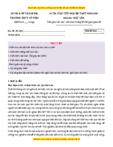 Đề thi thử tốt nghiệp Ngữ Văn trường THPT Vũ Tiên - Sở GD&ĐT Thái Bình lần 1 năm 2024