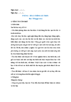 Giáo án Bài 3: Tiếng gà trưa Tiếng Việt lớp 5 Chân trời sáng tạo