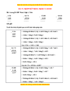 VBT Toán lớp 3 Bài 79 (Cánh diều): Phép trừ trong phạm vi 100 000