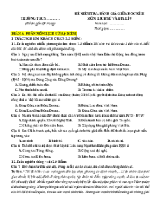Bộ 6 đề thi Giữa kì 2 Lịch sử&Địa Lý 9 Kết nối tri thức Cấu trúc mới