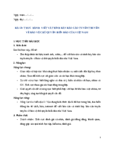Giáo án Bài 29 Địa lí 12 Cánh diều: Thực hành