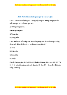 Trắc nghiệm Tính chất ba đường trung trực của tam giác Toán 7 Chân trời sáng tạo