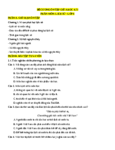 Đề cương ôn tập Giữa kì 1 Lịch sử 6 cấu trúc mới (dùng chung cả 3 sách)
