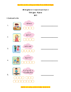 Đề thi giữa kì 1 Tiếng Anh lớp 4 i-Learn Smart Start (Đề 5)