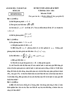 Bộ 24 Đề minh họa thi vào 10 Toán năm 2025 - 2026 (có lời giải)