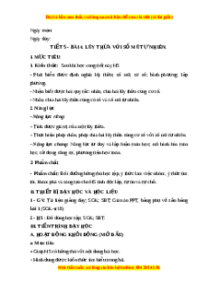 Giáo án Lũy thừa với số mũ tự nhiên Toán 6 Chân trời sáng tạo