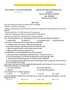 Đề thi thử Sinh Học Sở Nam Định lần 1 năm 2021