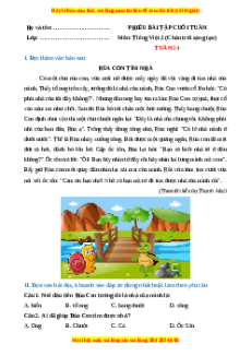 Bài tập cuối tuần Tiếng việt lớp 2 Tuần 24 Chân trời sáng tạo (có lời giải)