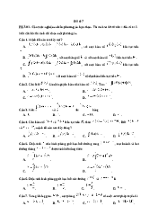 Đề thi giữa kì 2 Toán 12 Cánh diều 2024 (Đề 7)