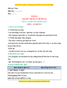 Giáo án Luyện tập chung Toán lớp 1 Kết nối tri thức