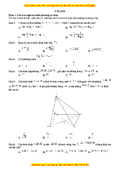 Đề thi Toán 11 Cuối kì 2 Chân trời sáng tạo cấu trúc mới (Đề 6)