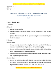 Giáo án Bài 19 Lịch sử 8 Chân trời sáng tạo (2024): Việt Nam nửa đầu thế kì XIX