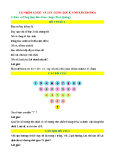 Đếm và Tổng Hợp Đơn Giản (Logic Tình Huống) - Toán đố, Toán IQ (có lời giải)