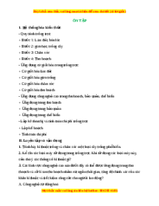 Hệ thống hóa kiến thức Công nghệ 10 Cánh diều Chủ đề 6