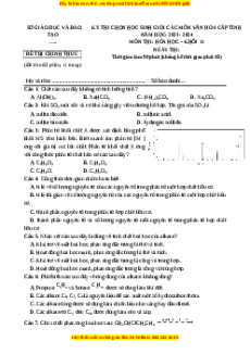 Đề thi HSG Hóa 11 năm 2023-2024 (Đề 9) có lời giải