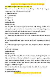 Trắc nghiệm Bài 23: Hội đồng nhân dân và Uỷ ban nhân dân