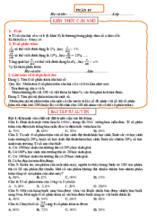 Bài tập cuối tuần Toán lớp 5 Chân trời sáng tạo Học kì 2 (Phiên bản 2)